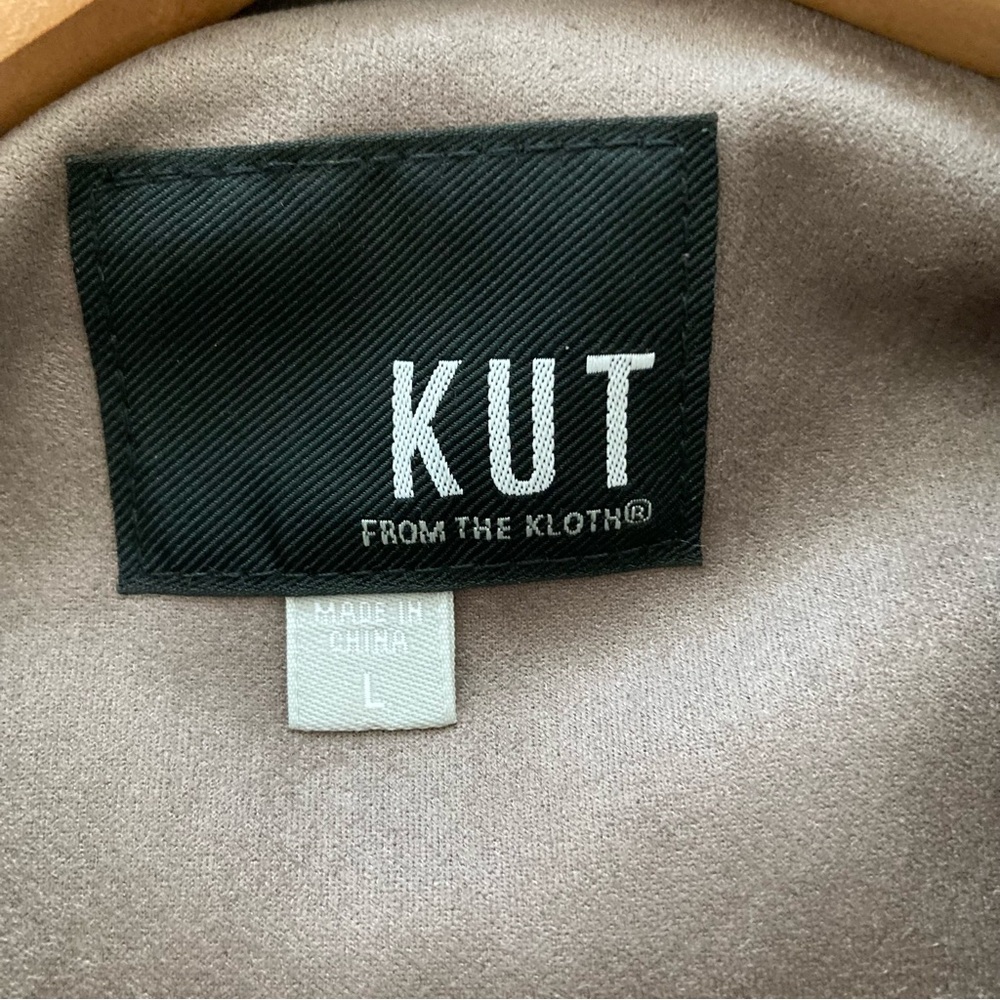 Kut from the Kloth Tan Faux Suede Moto Jacket - Picture 9 of 10